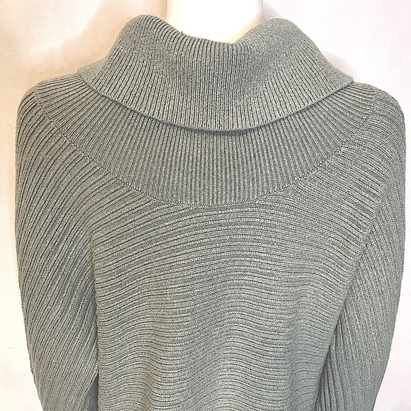 MOTH. Anthropologie. Gorgeous cowl neck Long sleeve ribbed sweater. Sage. Large - Picture 11 of 14